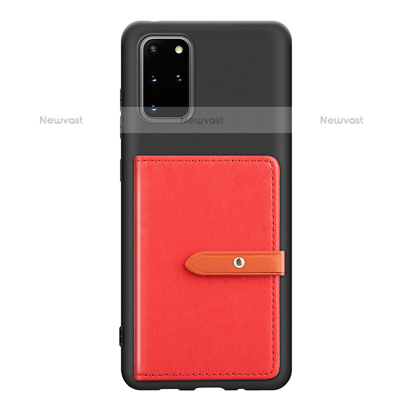 Ultra-thin Silicone Gel Soft Case Cover with Magnetic S12D for Samsung Galaxy S20 Plus Red
