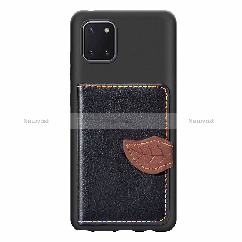 Ultra-thin Silicone Gel Soft Case Cover with Magnetic S15D for Samsung Galaxy M60s Black