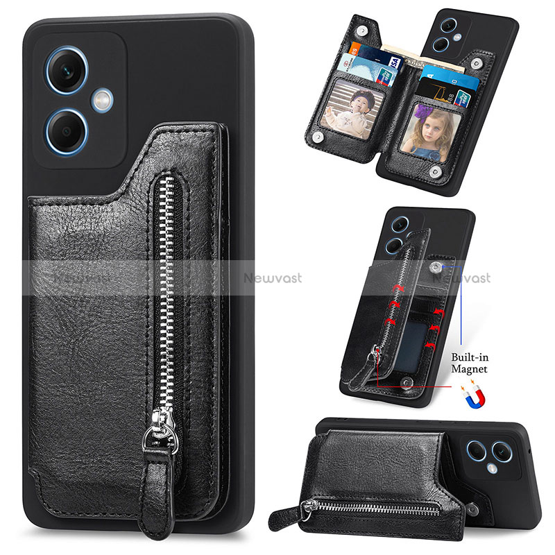 Ultra-thin Silicone Gel Soft Case Cover with Magnetic SD1 for Xiaomi Poco X5 5G Black
