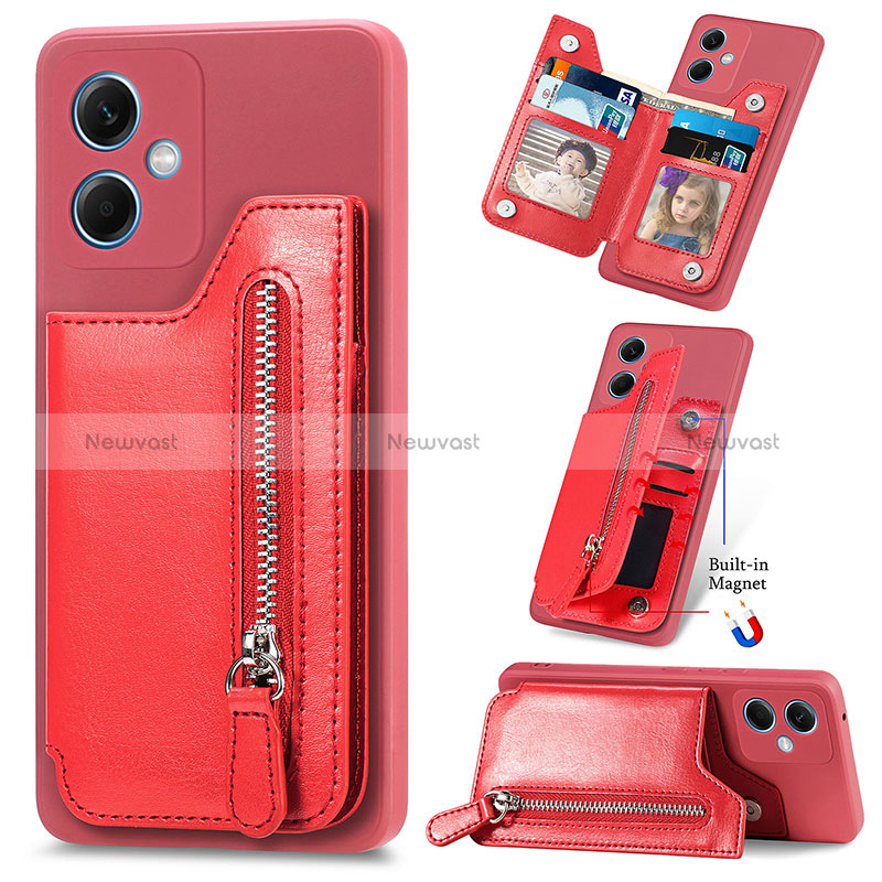 Ultra-thin Silicone Gel Soft Case Cover with Magnetic SD1 for Xiaomi Poco X5 5G Red