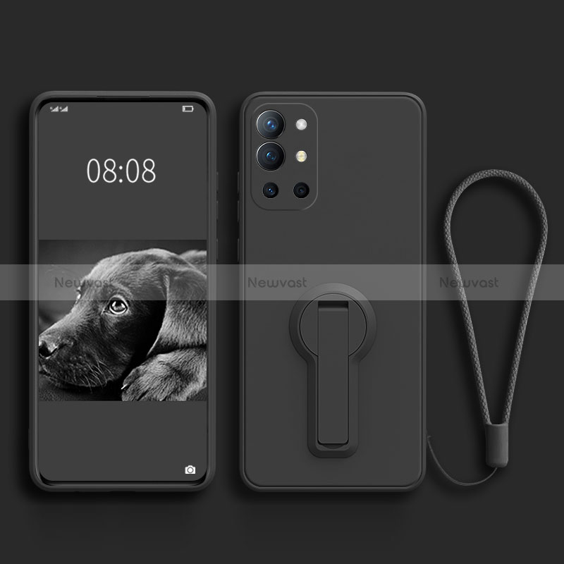 Ultra-thin Silicone Gel Soft Case Cover with Stand for OnePlus 9R 5G