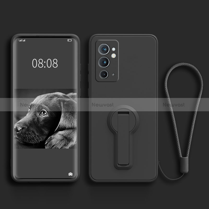 Ultra-thin Silicone Gel Soft Case Cover with Stand for OnePlus 9RT 5G