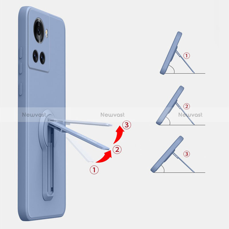 Ultra-thin Silicone Gel Soft Case Cover with Stand for OnePlus Ace 5G