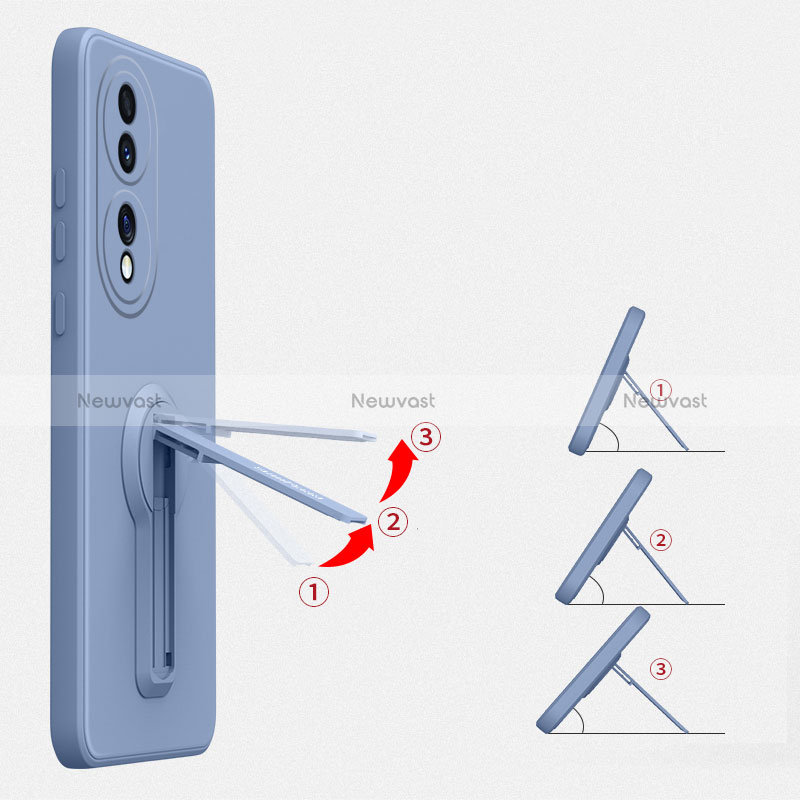 Ultra-thin Silicone Gel Soft Case Cover with Stand for Oppo A1 Pro 5G