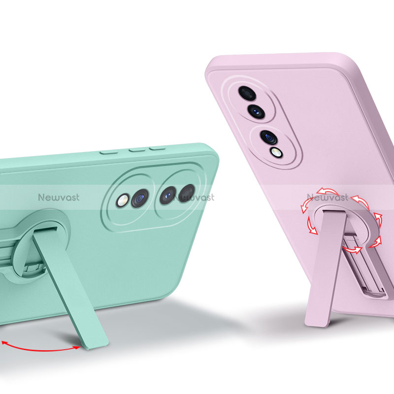 Ultra-thin Silicone Gel Soft Case Cover with Stand for Oppo A1 Pro 5G