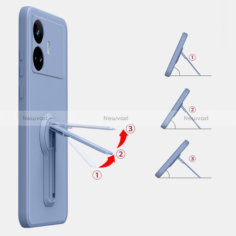 Ultra-thin Silicone Gel Soft Case Cover with Stand for Realme GT Neo5 SE 5G