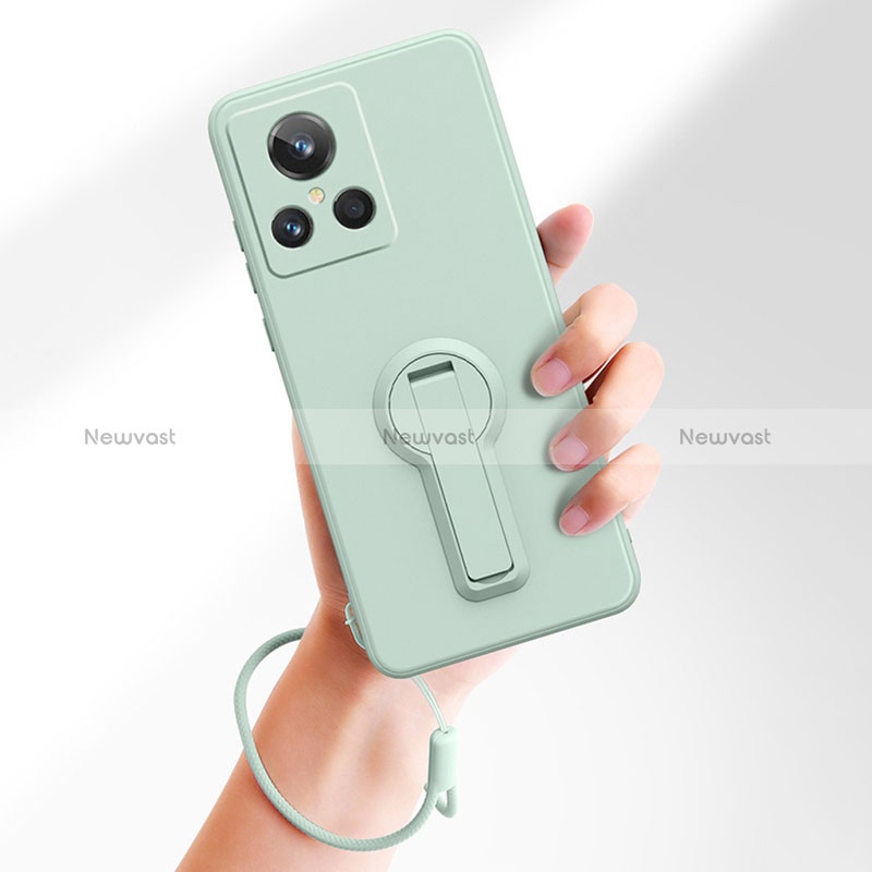 Ultra-thin Silicone Gel Soft Case Cover with Stand for Realme GT2 Master Explorer