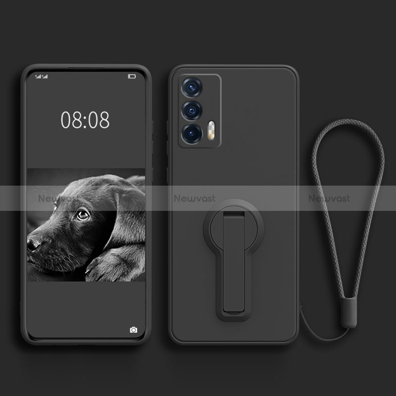 Ultra-thin Silicone Gel Soft Case Cover with Stand for Realme Q3 Pro 5G