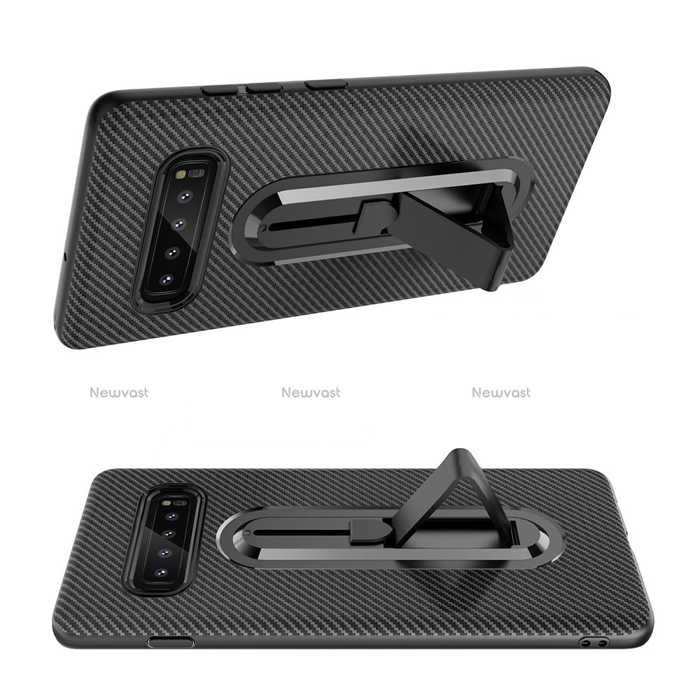 Ultra-thin Silicone Gel Soft Case Cover with Stand for Samsung Galaxy S10