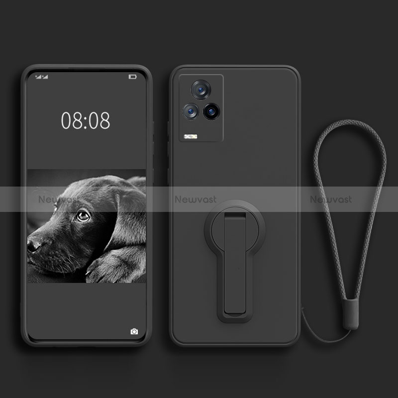 Ultra-thin Silicone Gel Soft Case Cover with Stand for Vivo iQOO 7 Legend 5G