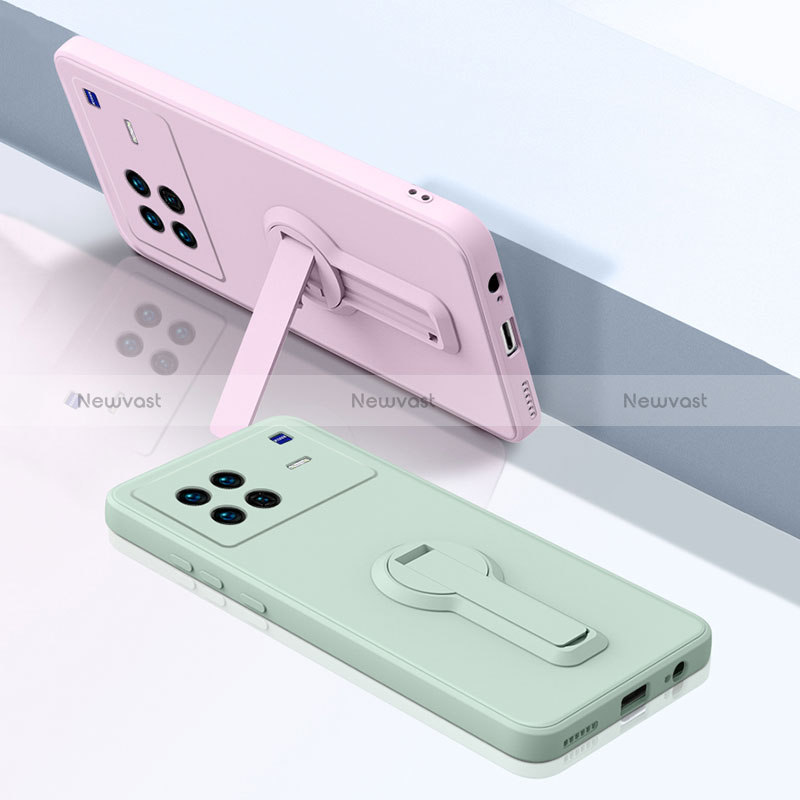 Ultra-thin Silicone Gel Soft Case Cover with Stand for Vivo X Note