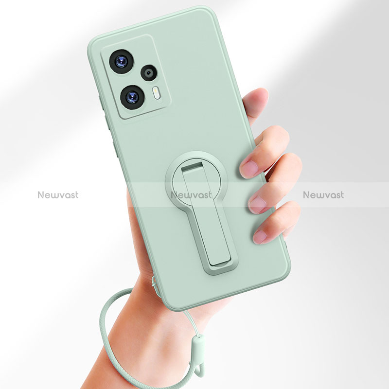 Ultra-thin Silicone Gel Soft Case Cover with Stand for Xiaomi Poco F5 5G