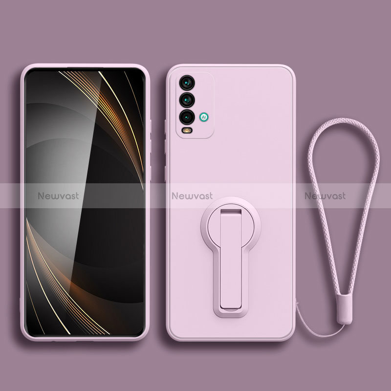 Ultra-thin Silicone Gel Soft Case Cover with Stand for Xiaomi Redmi 9 Power