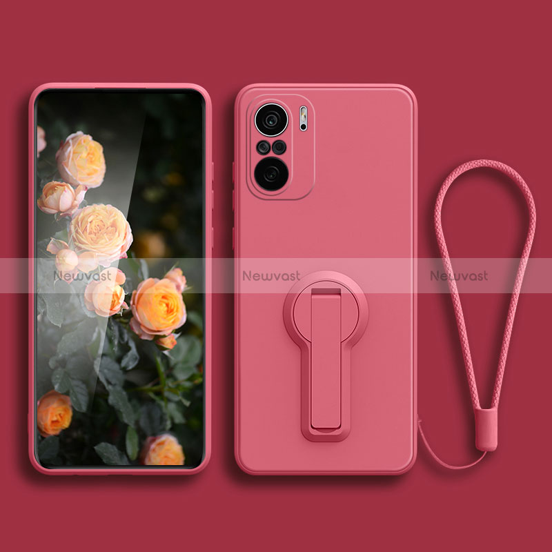 Ultra-thin Silicone Gel Soft Case Cover with Stand for Xiaomi Redmi K40 Pro+ Plus 5G