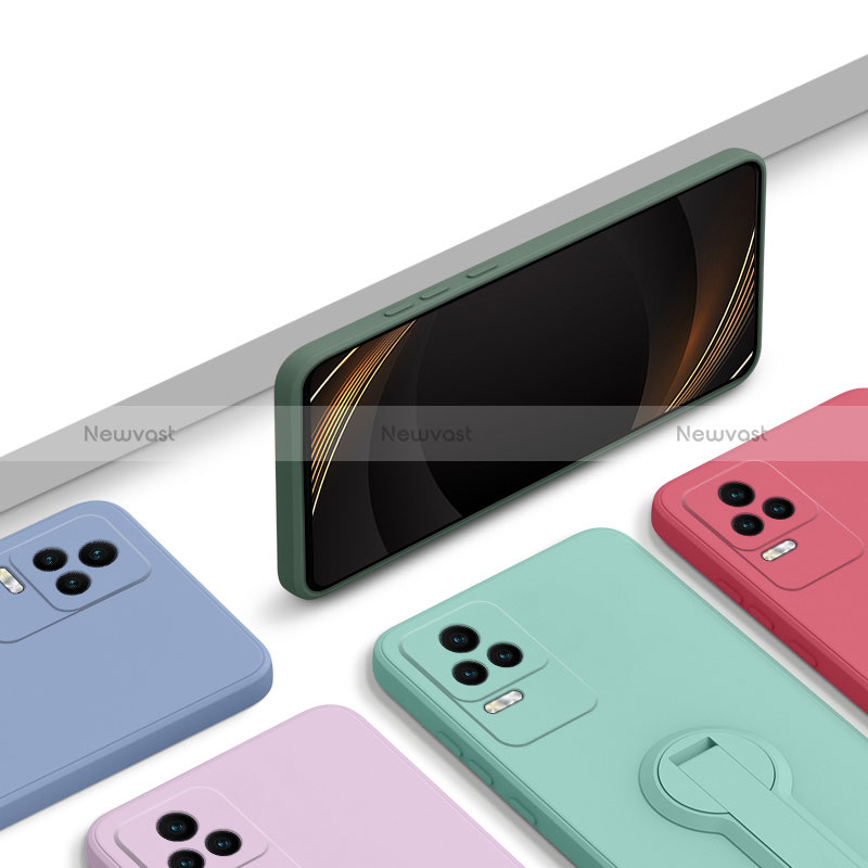 Ultra-thin Silicone Gel Soft Case Cover with Stand for Xiaomi Redmi K40S 5G