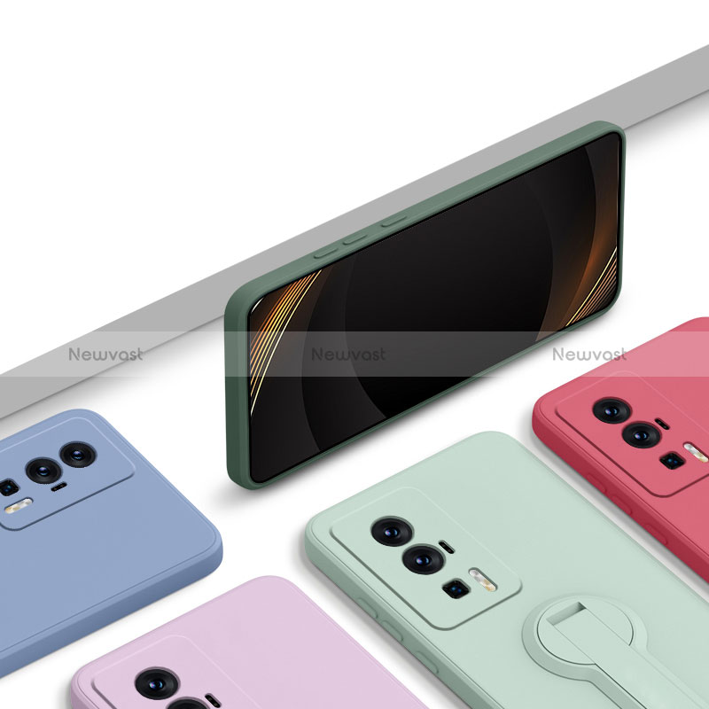 Ultra-thin Silicone Gel Soft Case Cover with Stand for Xiaomi Redmi K60 5G