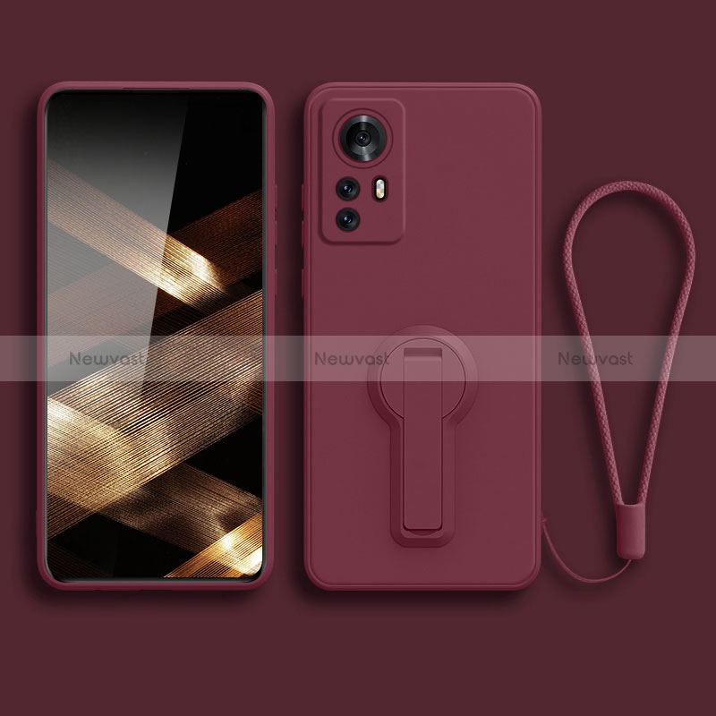 Ultra-thin Silicone Gel Soft Case Cover with Stand for Xiaomi Redmi Note 12S