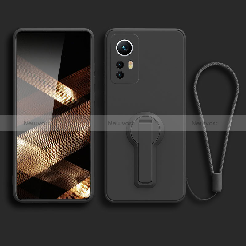 Ultra-thin Silicone Gel Soft Case Cover with Stand for Xiaomi Redmi Note 12S