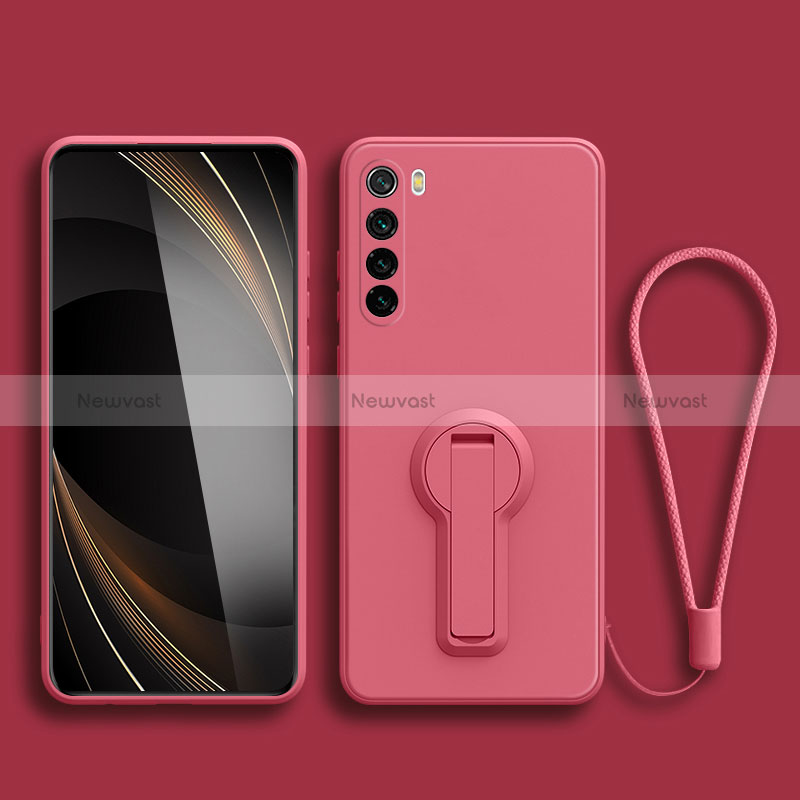 Ultra-thin Silicone Gel Soft Case Cover with Stand for Xiaomi Redmi Note 8 (2021)