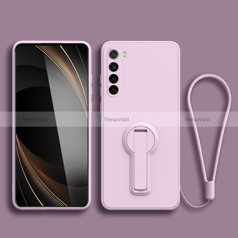 Ultra-thin Silicone Gel Soft Case Cover with Stand for Xiaomi Redmi Note 8 (2021)
