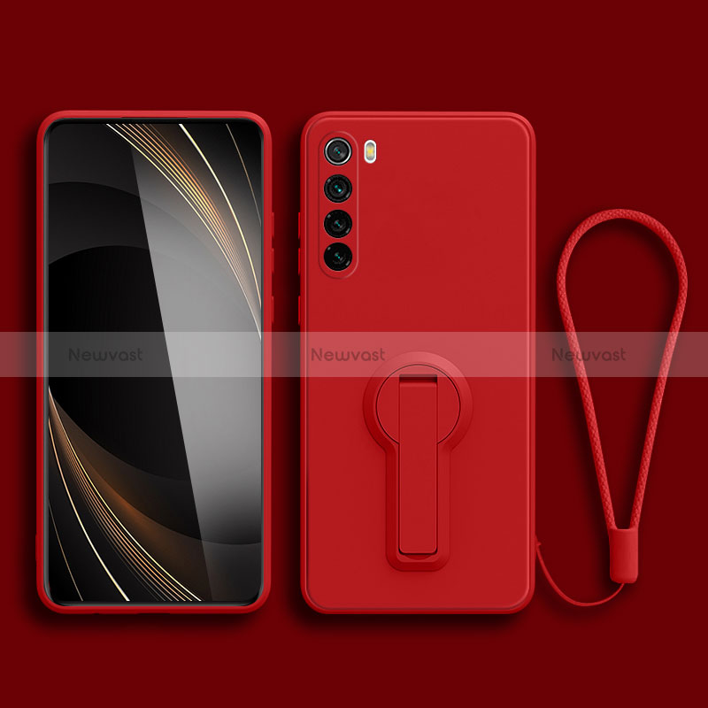 Ultra-thin Silicone Gel Soft Case Cover with Stand for Xiaomi Redmi Note 8 (2021)