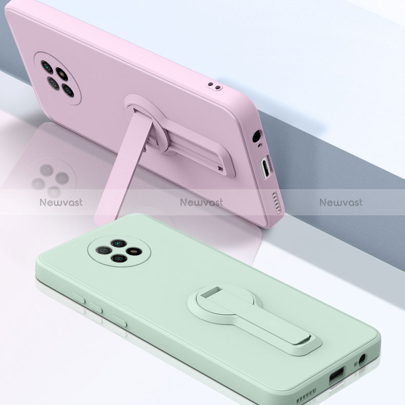 Ultra-thin Silicone Gel Soft Case Cover with Stand for Xiaomi Redmi Note 9 5G