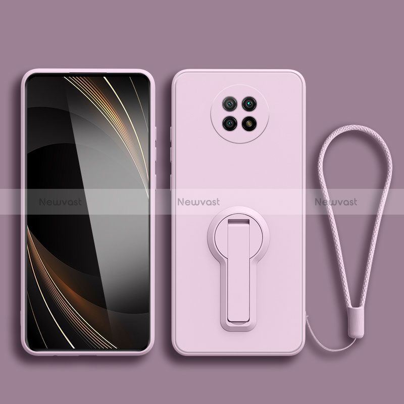 Ultra-thin Silicone Gel Soft Case Cover with Stand for Xiaomi Redmi Note 9 5G