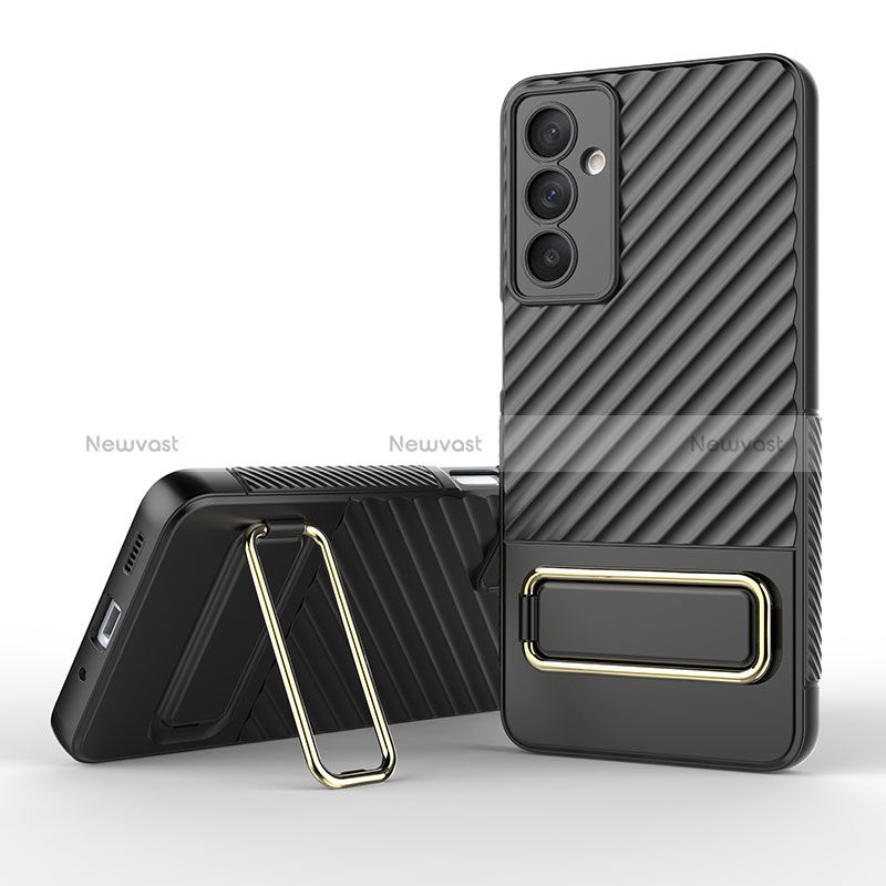 Ultra-thin Silicone Gel Soft Case Cover with Stand KC1 for Samsung Galaxy M54 5G