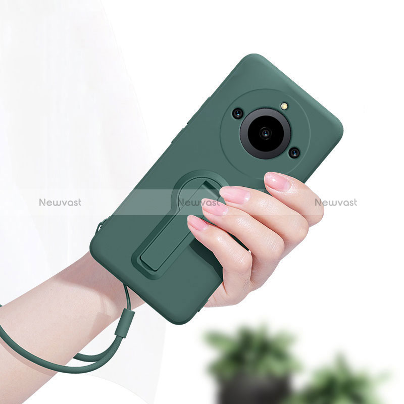 Ultra-thin Silicone Gel Soft Case Cover with Stand S01 for Realme Narzo 60 Pro 5G