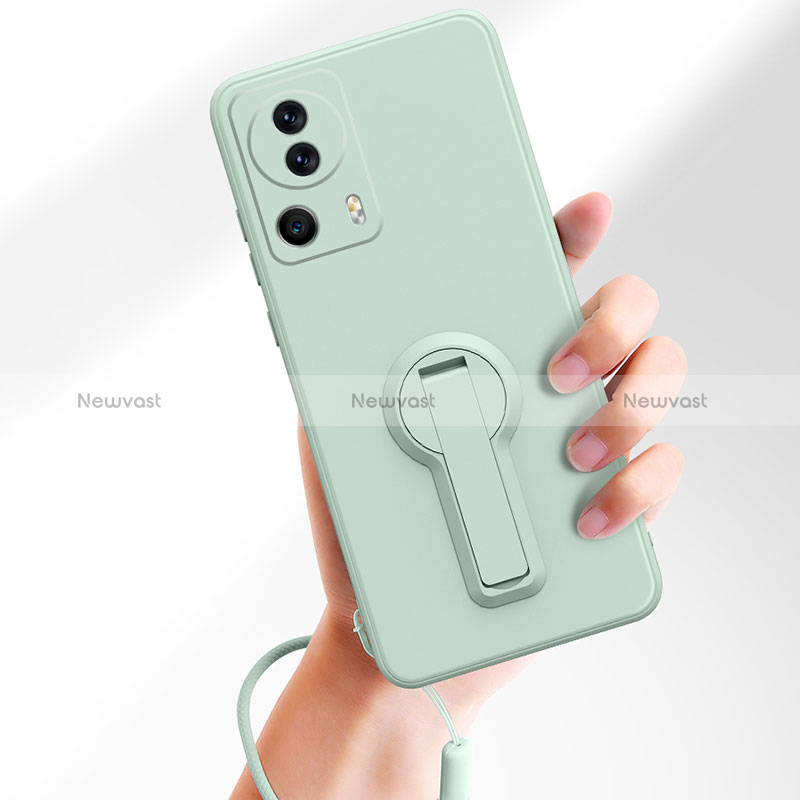 Ultra-thin Silicone Gel Soft Case Cover with Stand S01 for Xiaomi Civi 2 5G