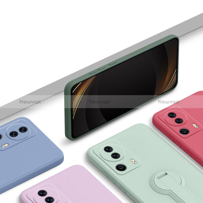 Ultra-thin Silicone Gel Soft Case Cover with Stand S01 for Xiaomi Civi 2 5G