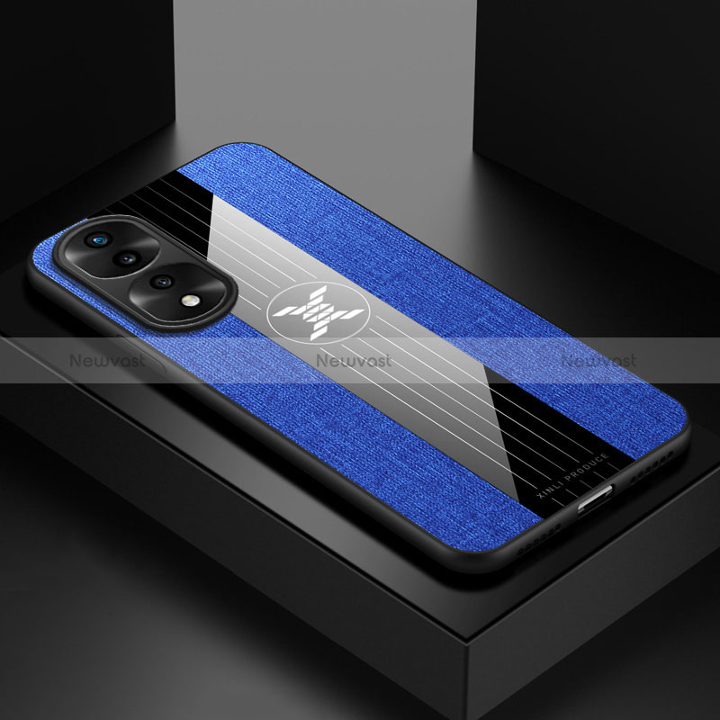 Ultra-thin Silicone Gel Soft Case Cover X01L for Huawei Honor 70 Pro 5G Blue