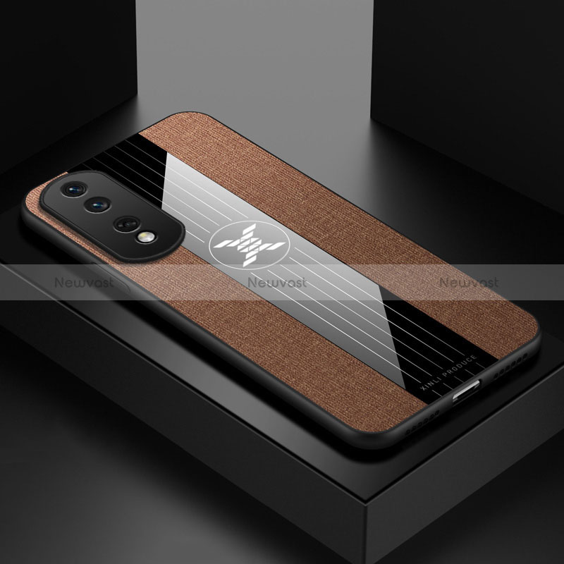 Ultra-thin Silicone Gel Soft Case Cover X01L for Huawei Honor 80 Pro 5G Brown