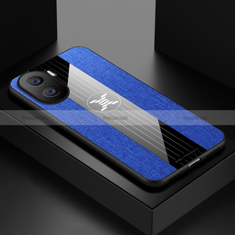 Ultra-thin Silicone Gel Soft Case Cover X01L for Huawei Honor X40i 5G Blue