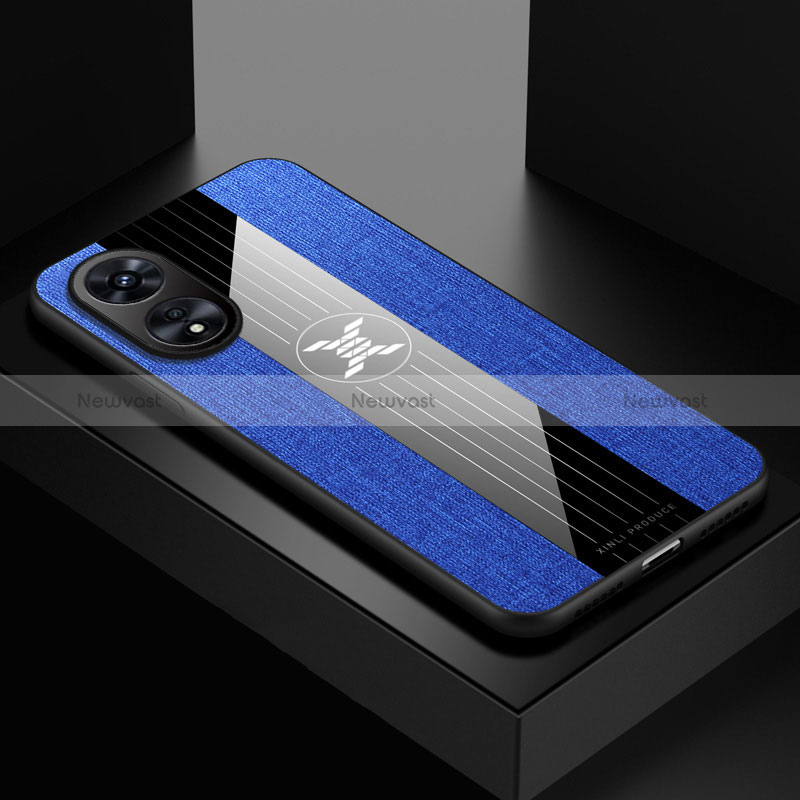 Ultra-thin Silicone Gel Soft Case Cover X01L for Oppo A1 Pro 5G Blue