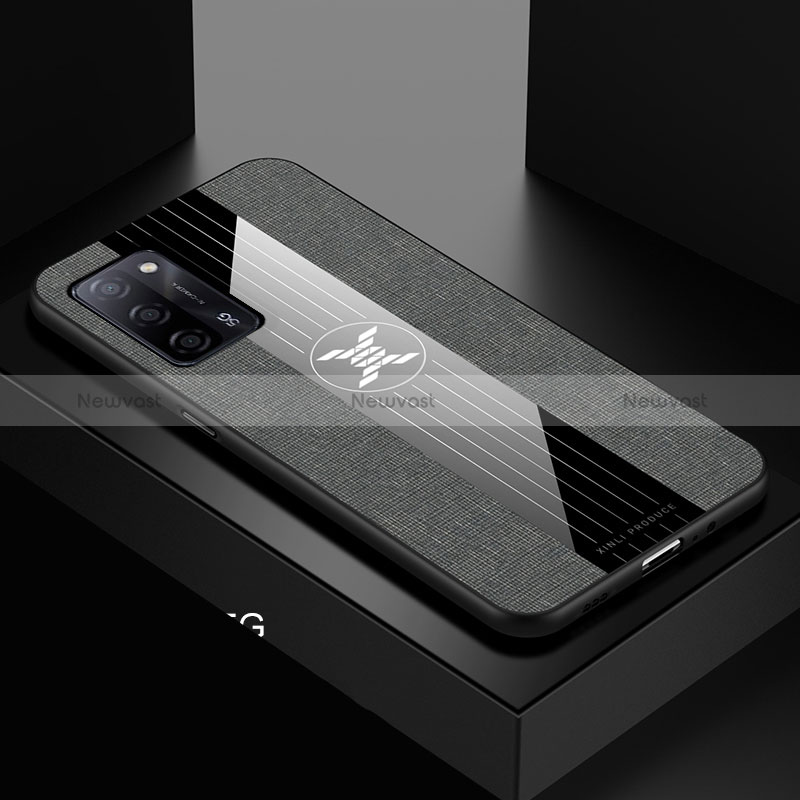 Ultra-thin Silicone Gel Soft Case Cover X01L for Oppo A53s 5G Gray