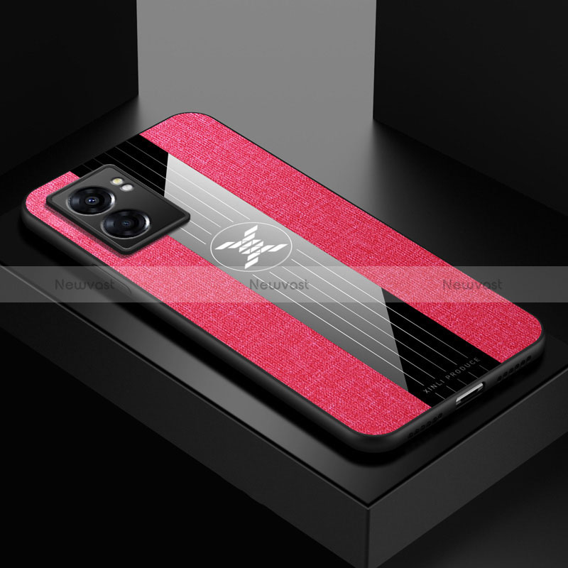 Ultra-thin Silicone Gel Soft Case Cover X01L for Oppo A57 5G Red