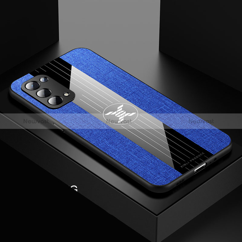 Ultra-thin Silicone Gel Soft Case Cover X01L for Oppo A74 5G Blue