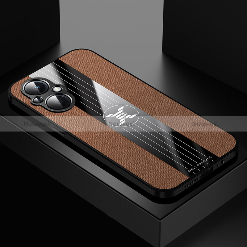 Ultra-thin Silicone Gel Soft Case Cover X01L for Oppo A96 5G Brown