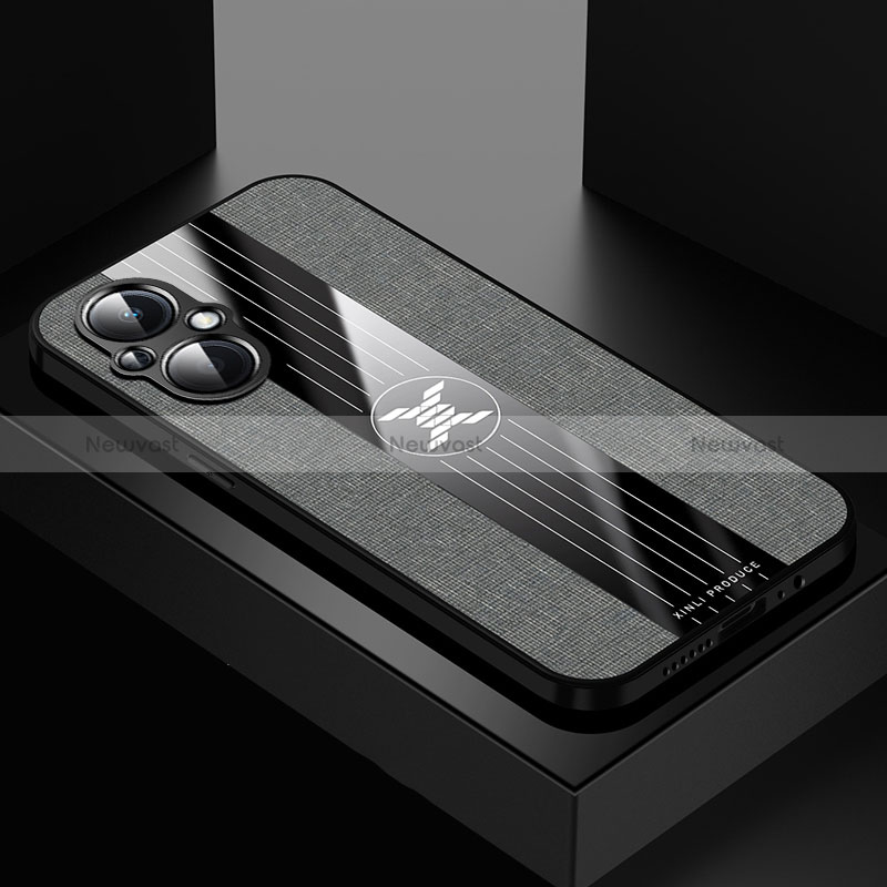 Ultra-thin Silicone Gel Soft Case Cover X01L for Oppo A96 5G Gray