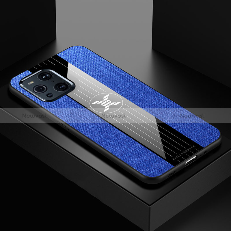 Ultra-thin Silicone Gel Soft Case Cover X01L for Oppo Find X3 5G Blue