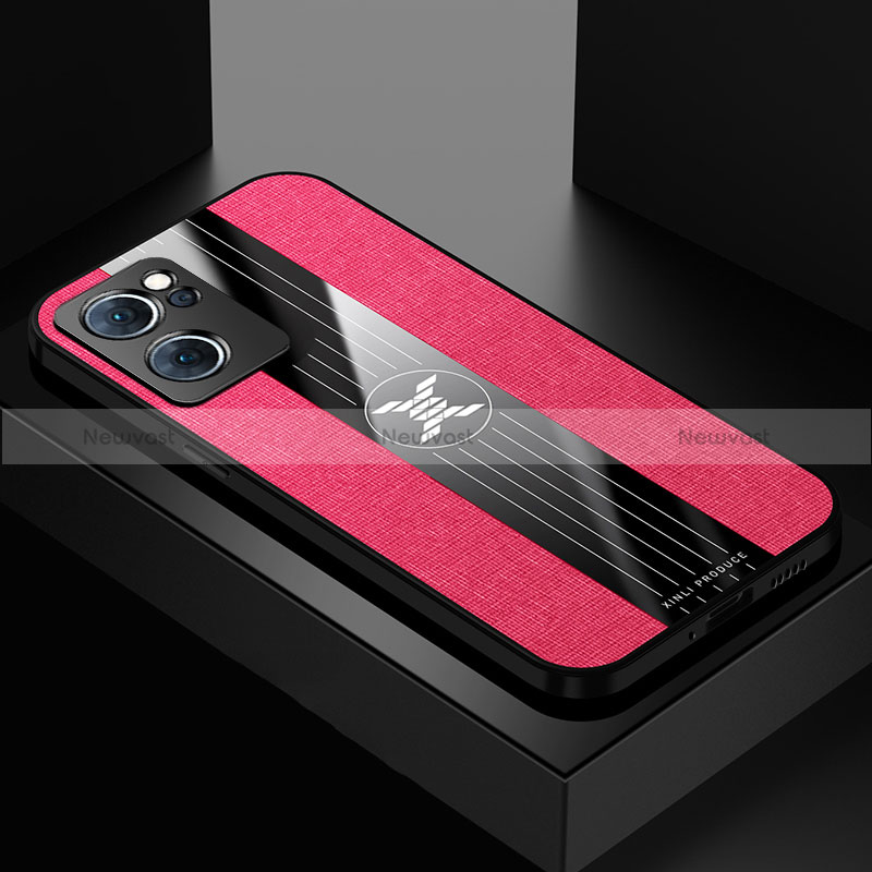 Ultra-thin Silicone Gel Soft Case Cover X01L for Oppo Find X5 Lite 5G Red