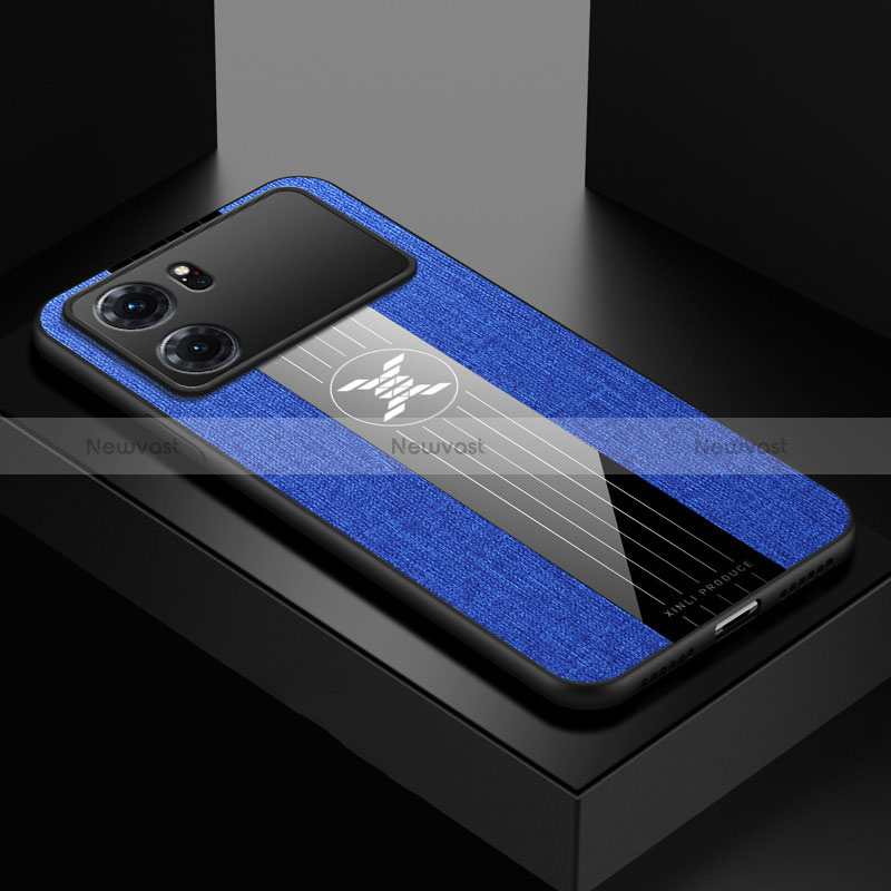 Ultra-thin Silicone Gel Soft Case Cover X01L for Oppo K10 5G Blue