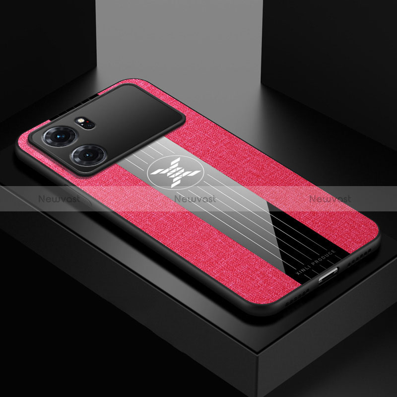 Ultra-thin Silicone Gel Soft Case Cover X01L for Oppo K10 5G Red