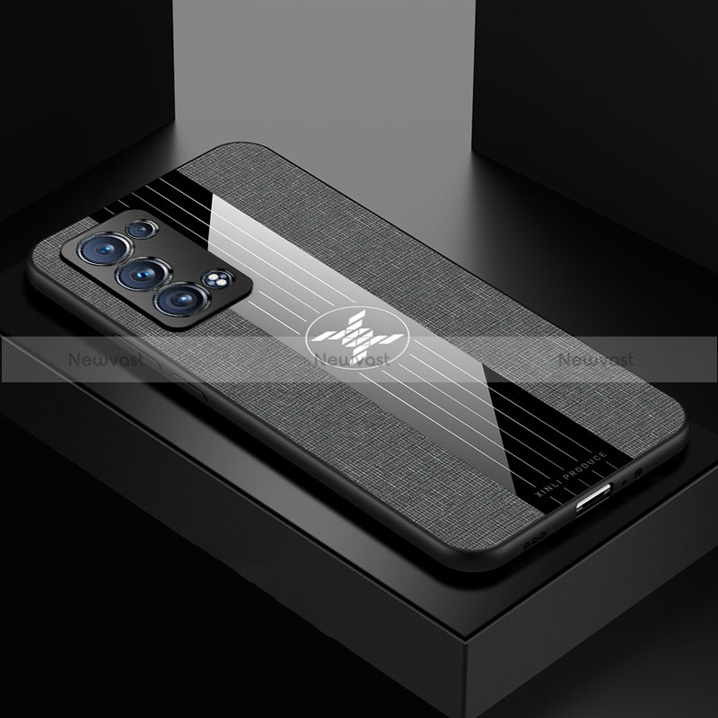 Ultra-thin Silicone Gel Soft Case Cover X01L for Oppo Reno6 Pro+ Plus 5G Gray