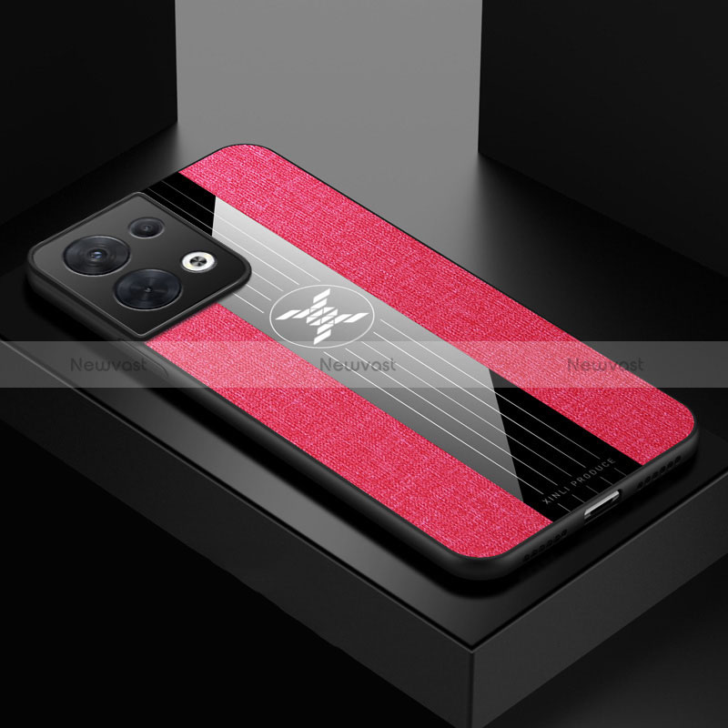 Ultra-thin Silicone Gel Soft Case Cover X01L for Oppo Reno8 Pro 5G Red