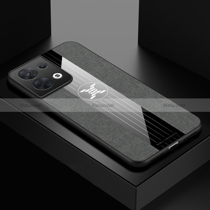 Ultra-thin Silicone Gel Soft Case Cover X01L for Oppo Reno9 Pro 5G Gray