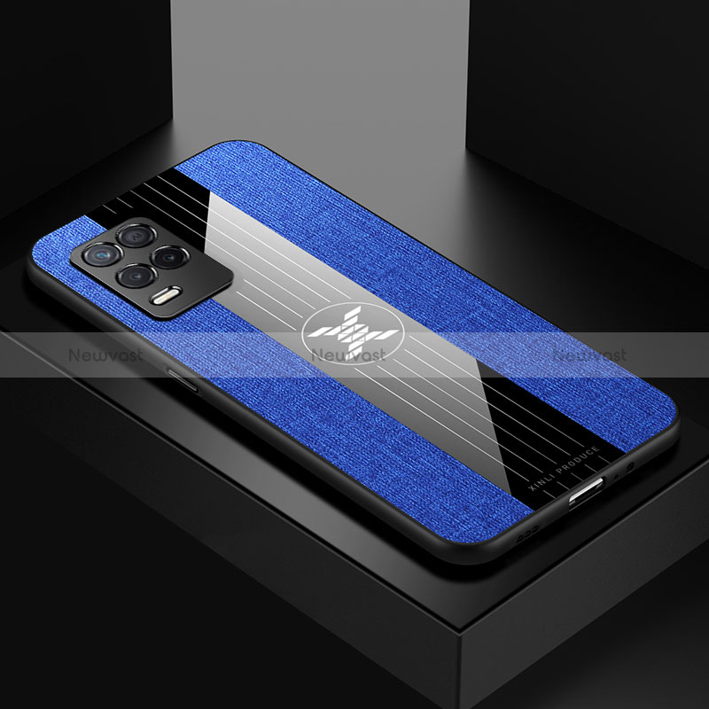 Ultra-thin Silicone Gel Soft Case Cover X01L for Realme 8 5G Blue