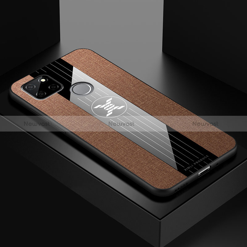 Ultra-thin Silicone Gel Soft Case Cover X01L for Realme V3 5G Brown