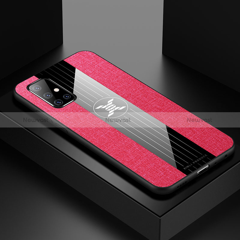 Ultra-thin Silicone Gel Soft Case Cover X01L for Samsung Galaxy A51 5G Red